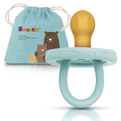 Sweetie natural rubber pacifier in turquoise for calm moments