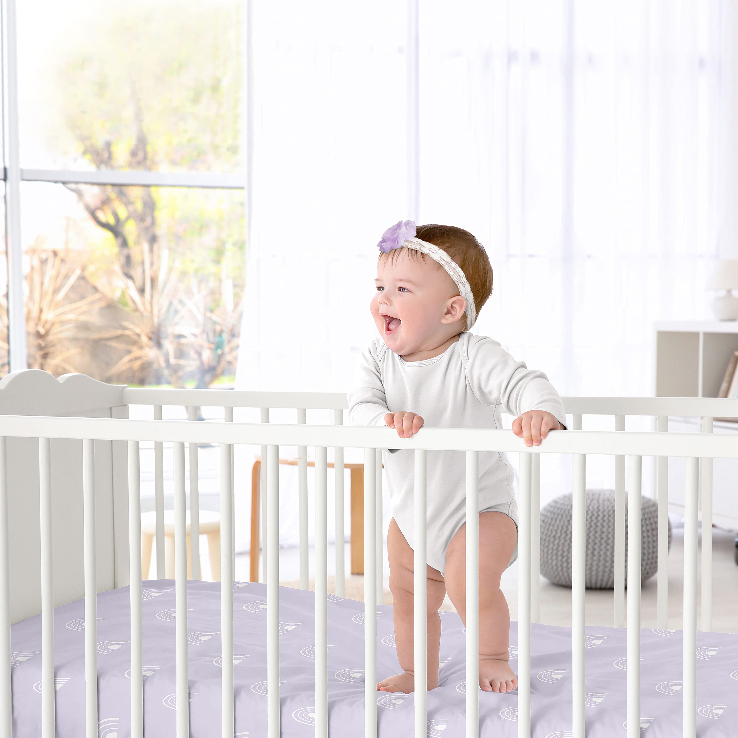 Sweet Jojo Designs soft brushed microfiber sheet feels gentle on baby skin