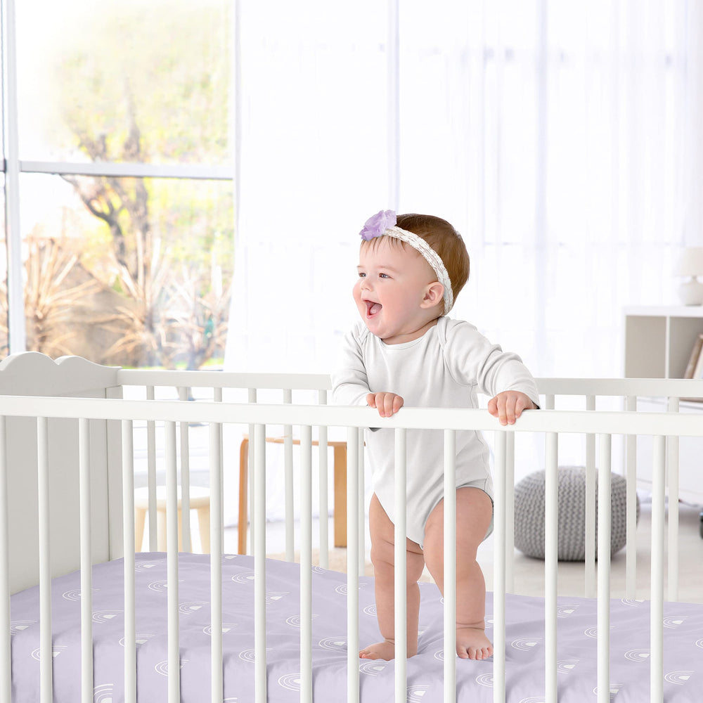 Sweet Jojo Designs soft brushed microfiber sheet feels gentle on baby skin