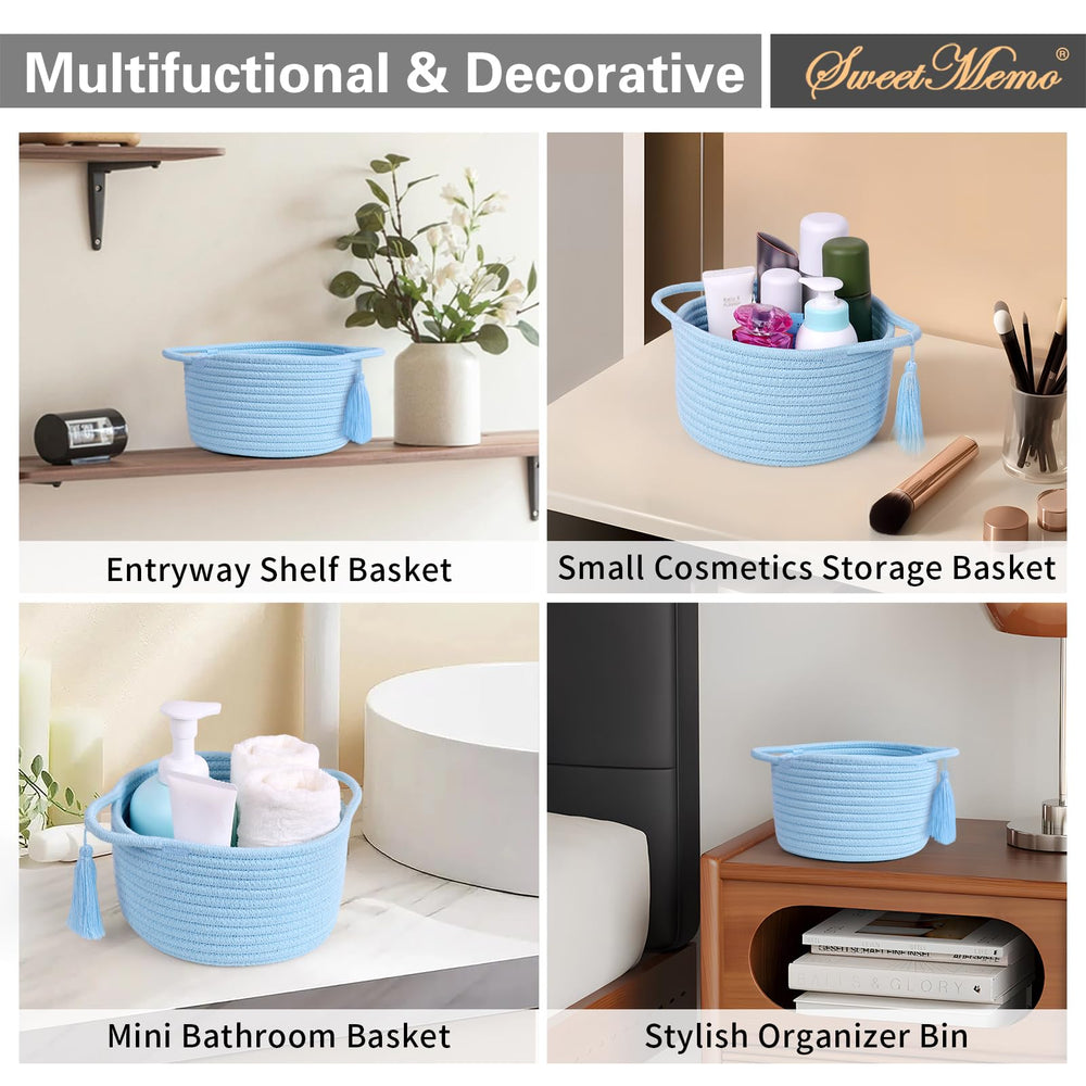 SweetMemo desktop organization setup demonstrates compact storage on desks and nightstands.