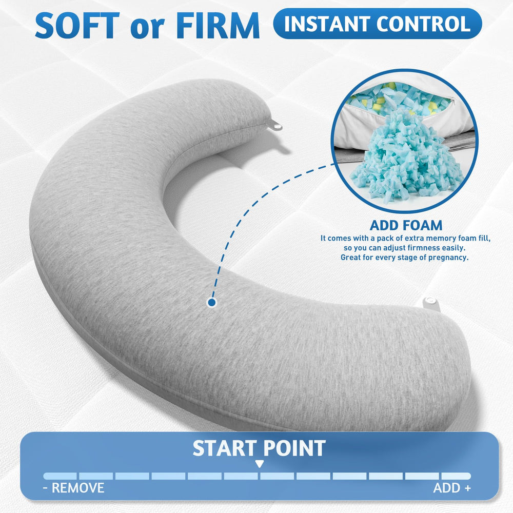 SweetSlubr removable cover makes cleaning easy while keeping the pillow fresh.