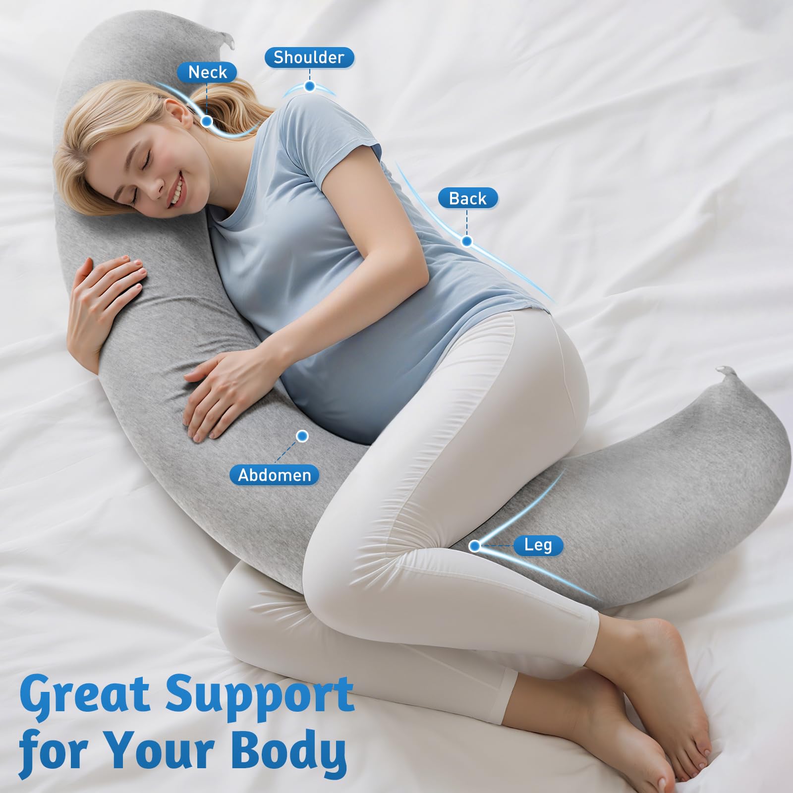SweetSlubr three sizes maternity pillow for flexible space fit
