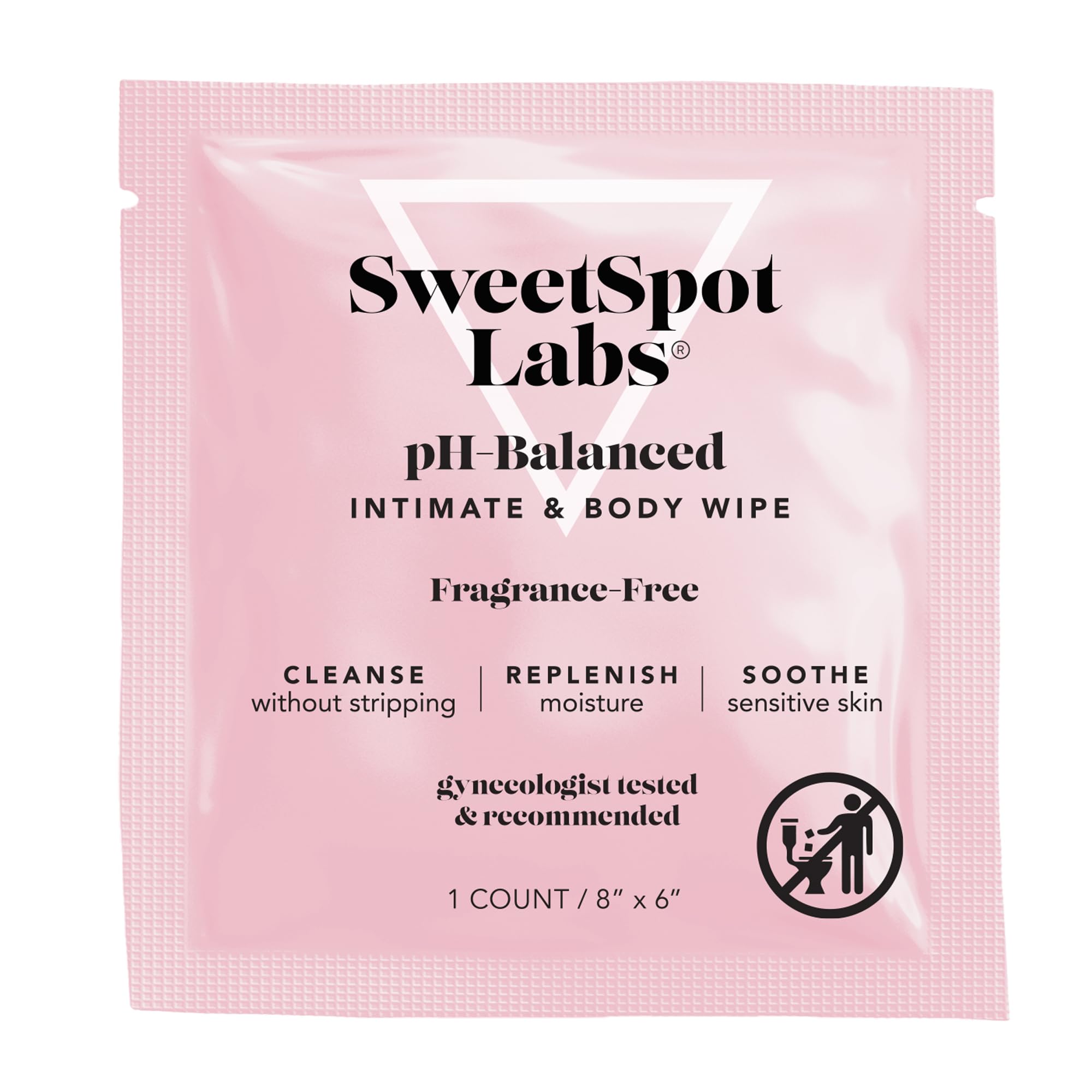 SweetSpot Labs fragrance-free wipes closeup—gentle refreshment for sensitive skin.