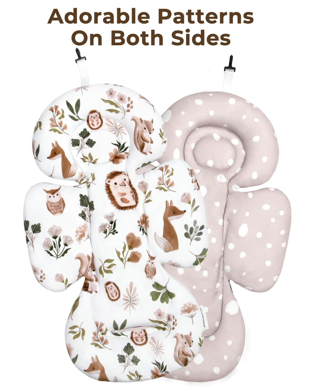 Sweetwavet infant insert package with insert, belt covers, and sensory balls.