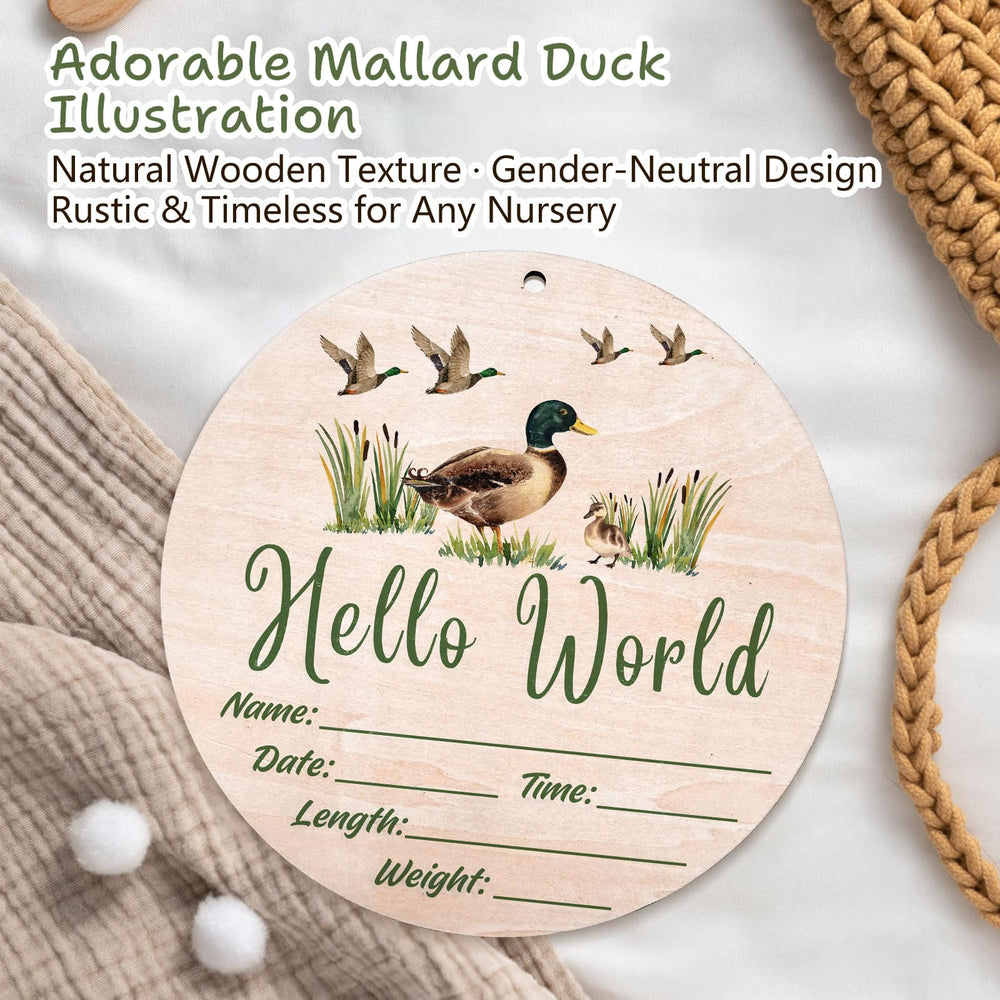 Sweety Baby 6.7-inch round wooden name sign highlighting rustic nursery decor.
