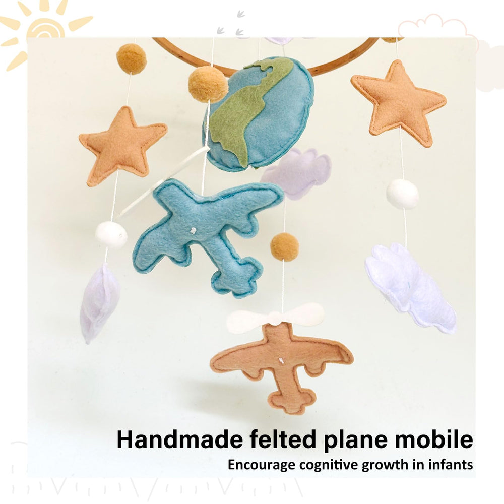 Sweety Baby mobile adds neutral travel charm to any nursery space