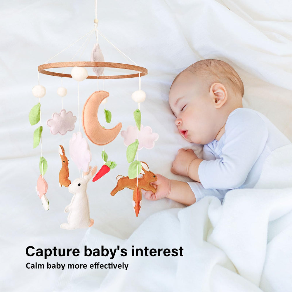 Sweety Baby bassinet mobile woodland decor suitable for newborns.
