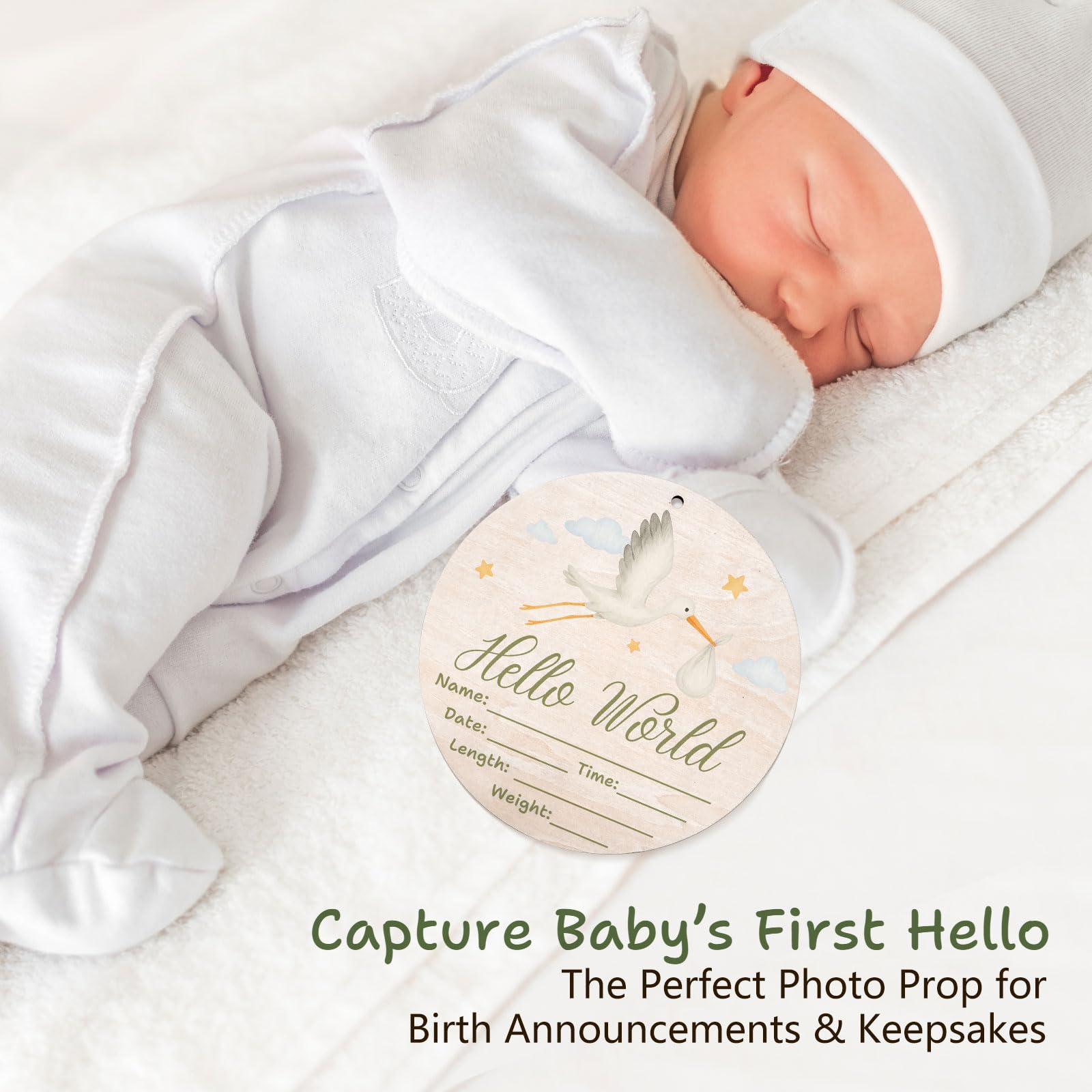 Sweety Baby birth announcement sign for hospital reveals and memory books.