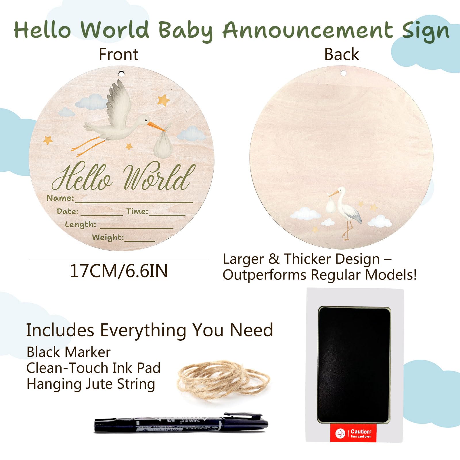 Sweety Baby black marker included for easy personalization.