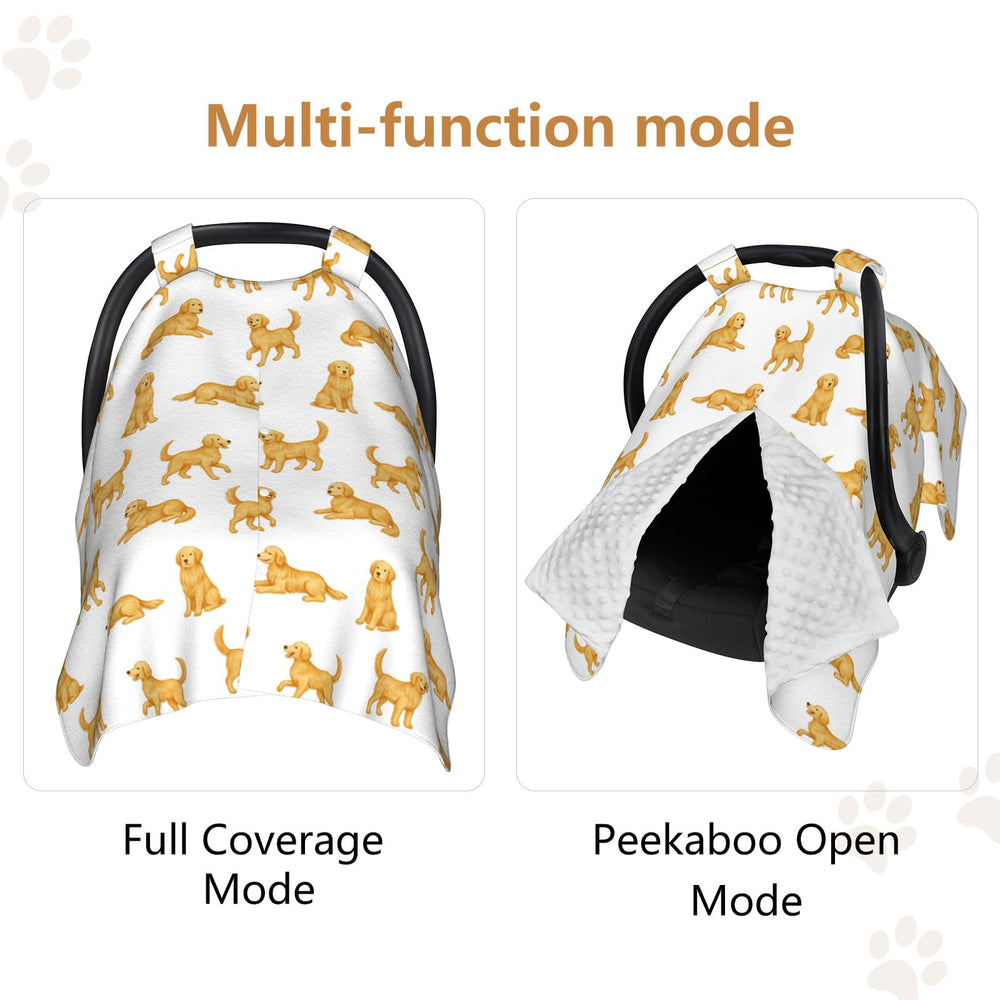 Sweety Baby car seat canopy shields from sun and drafts during outings.