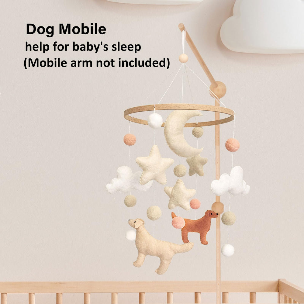 Sweety Baby dog theme mobile with soft clouds to soothe and entertain baby.