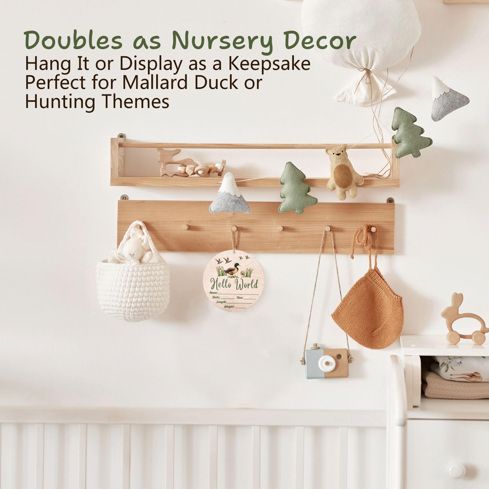 Sweety Baby duck-themed nursery decor suitable for shower gifts.