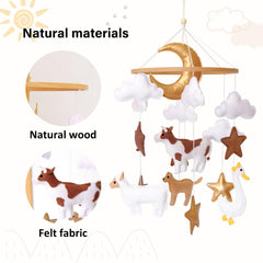 Sweety Baby farm animals mobile sheep encourages exploration with soft plush detail