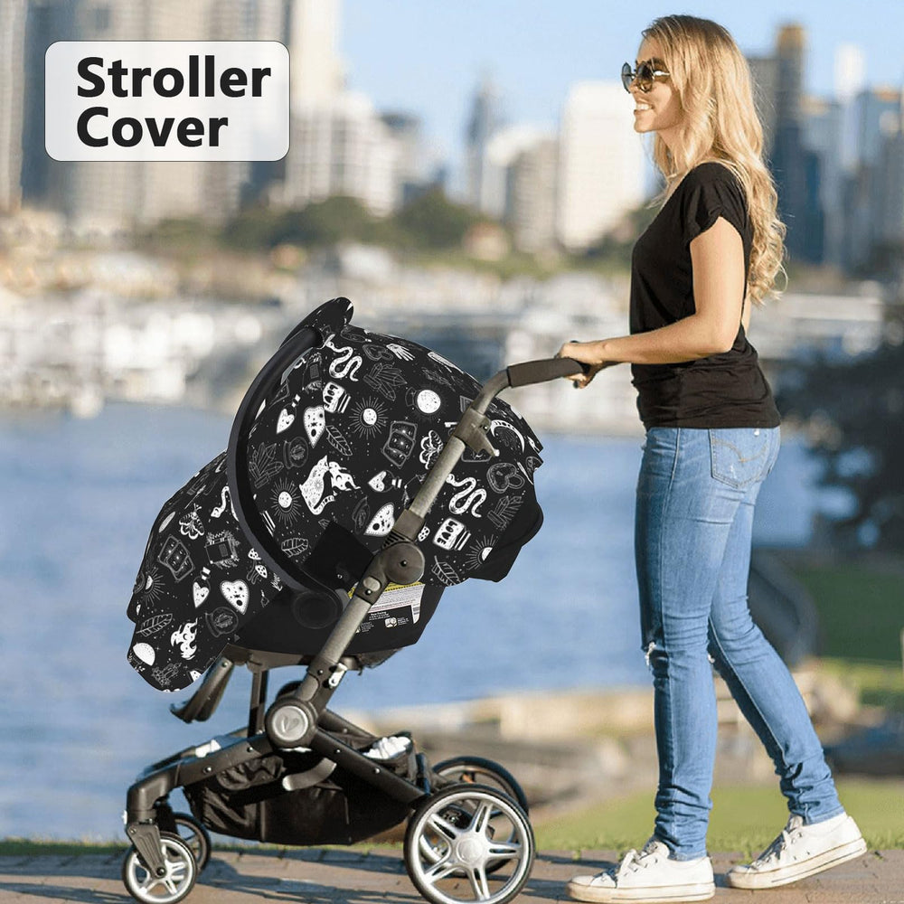 Goth car seat cover with double-layer fabric for lasting comfort and durability.