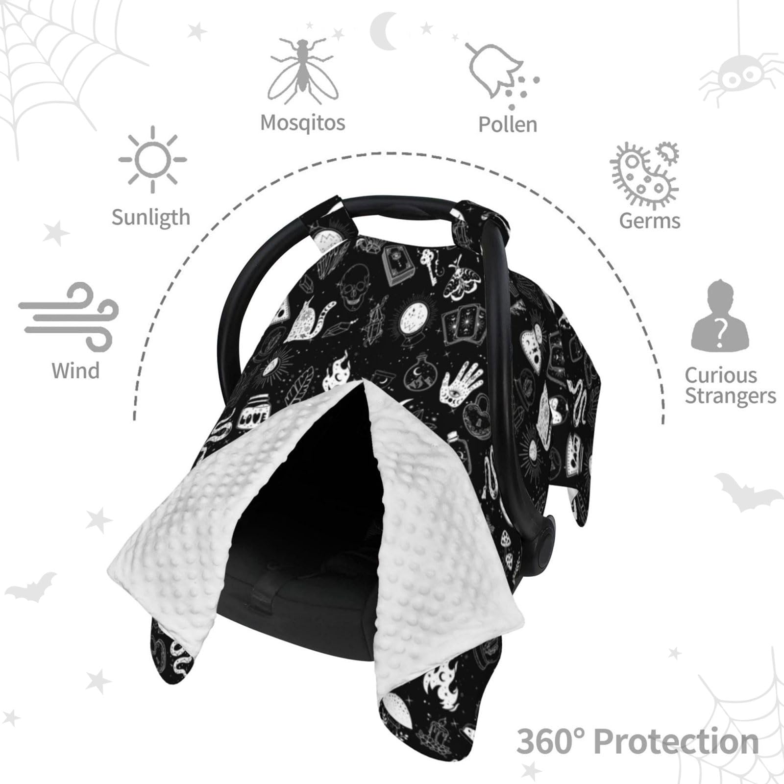 Sweety Baby Goth cover fits most car seats and strollers with ease.
