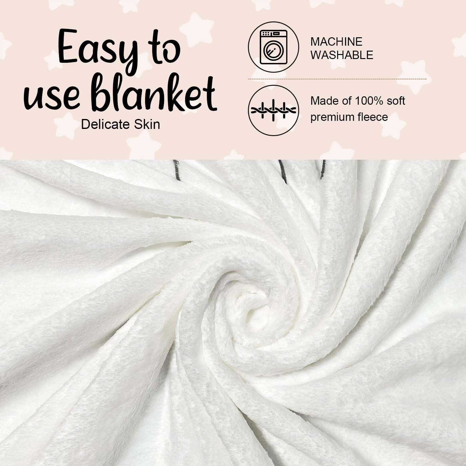 Sweety Baby soft-flannel fabric texture ideal for cozy newborn snuggles.