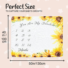 Sweety Baby Sunflower-yellow floral pattern on blanket for cheerful nursery styling.