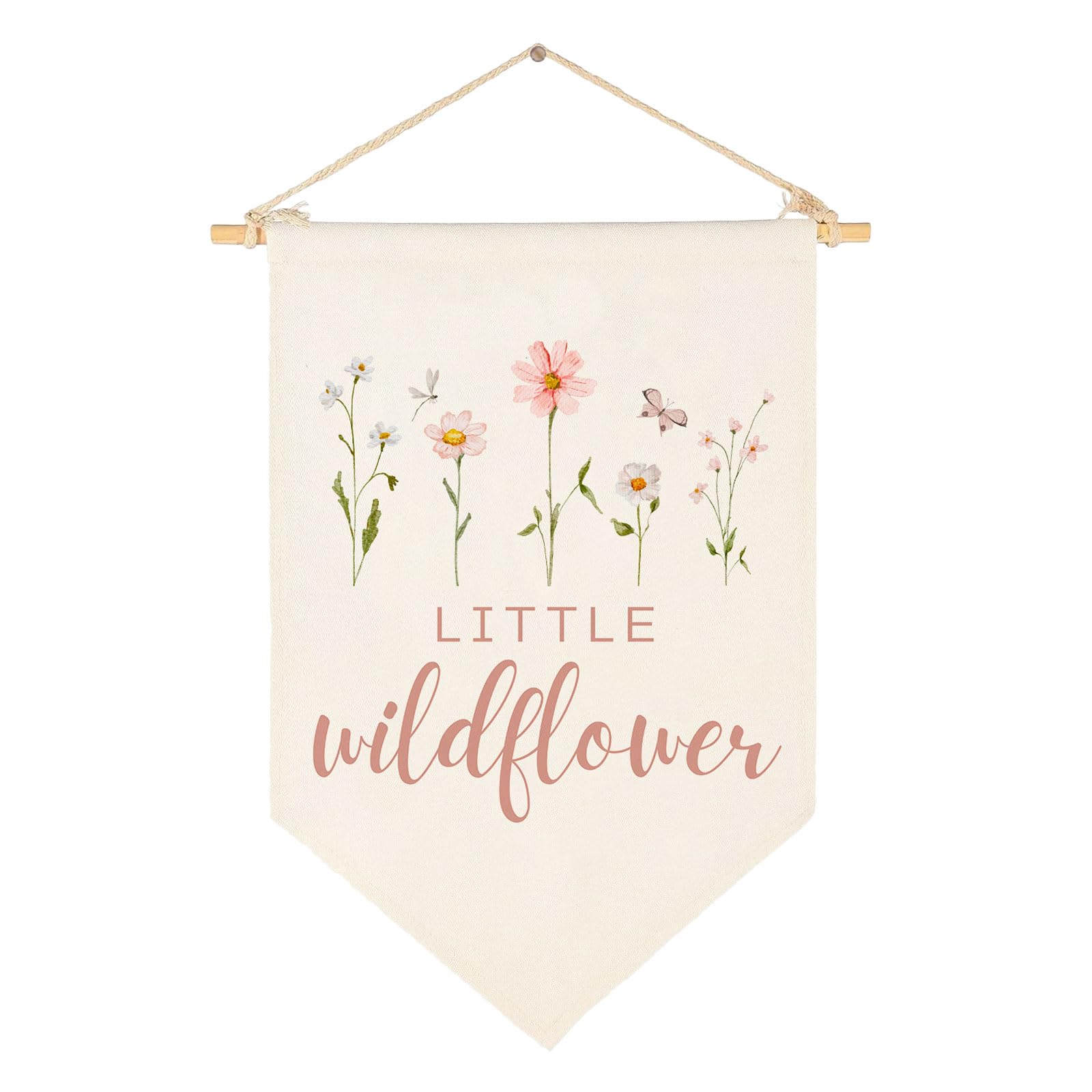 Sweety Baby Wildflower banner for crib adds cozy boho charm to a nursery