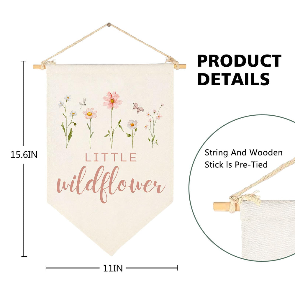 Sweety Baby Wildflower gift banner makes a thoughtful nursery or shower gift