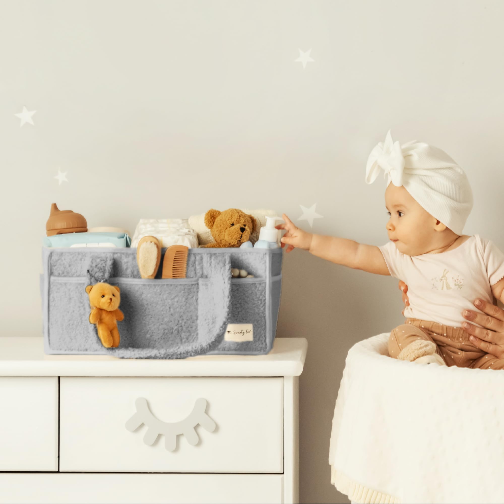 Sweety Fox sage green variant brings calm tones to changing area.