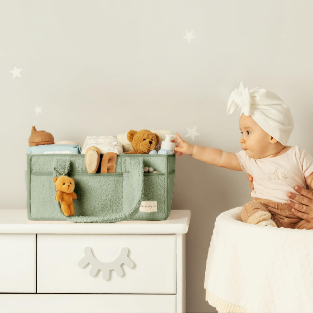 Sweety Fox four-color option display: sage, pink, ivory, grey.