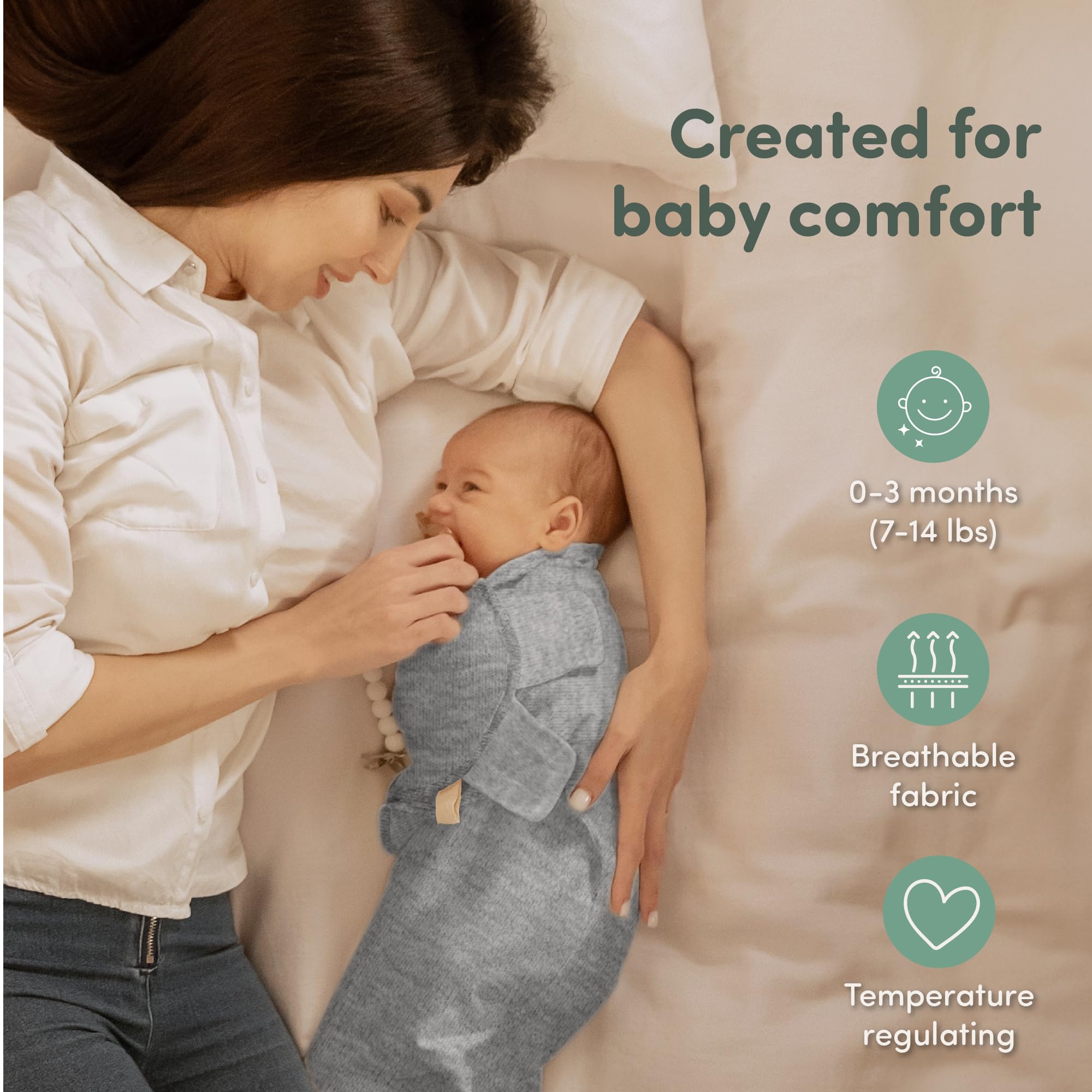 Sweety Fox Mist secure-closure wrap for easy newborn swaddling