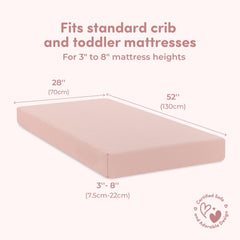 Fitted elastic design keeps Sweety Fox crib sheets securely in place.