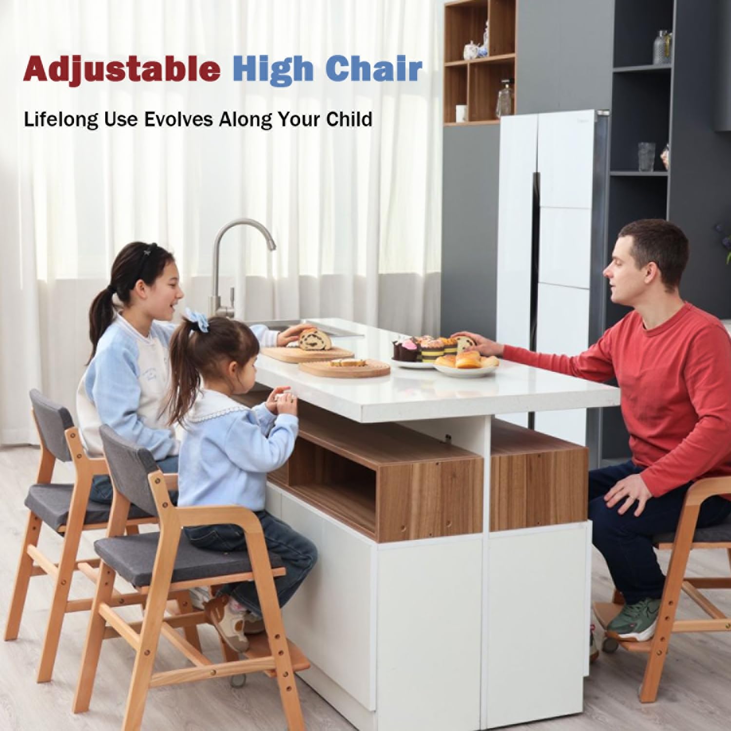 Swegrow adjustable backrest adapts for growing comfort across stages.