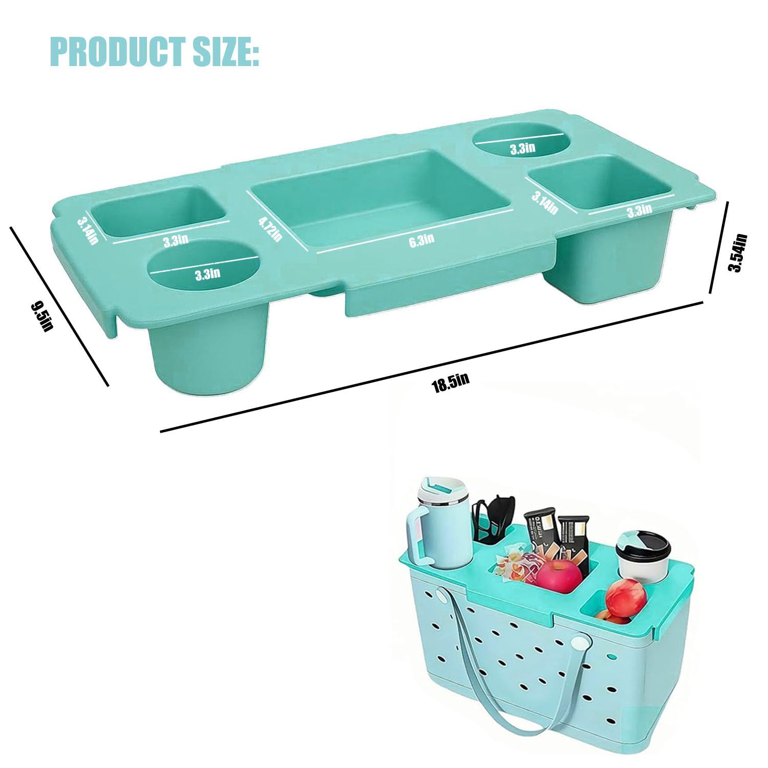 Swejustmei mint-green organizer tray top enhances outdoor adventures