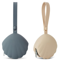 Swelive pacifier case in dark grey keeps pacifiers organized on the go.