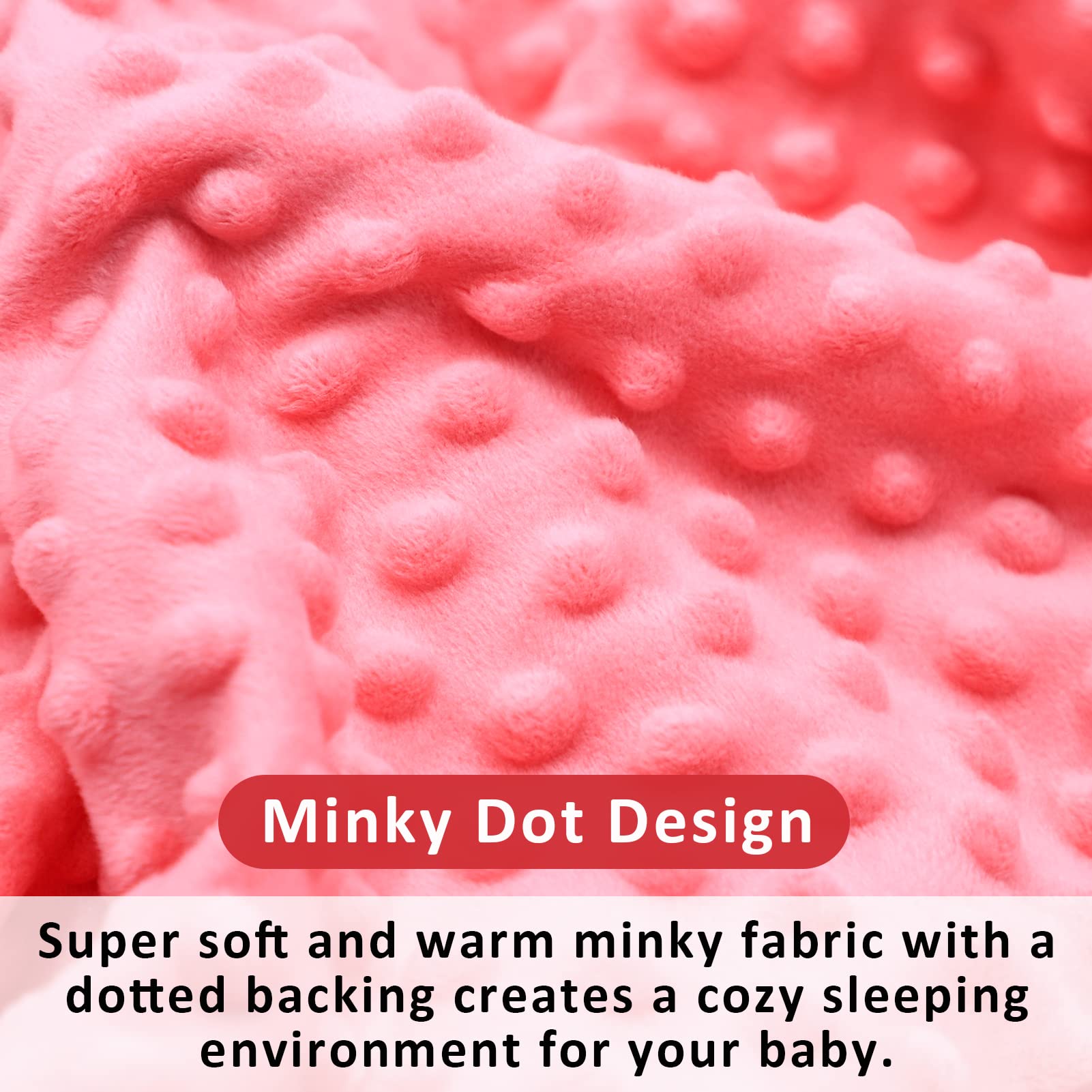 SWESEN blanket with dotted backing adds cozy texture for cuddles.