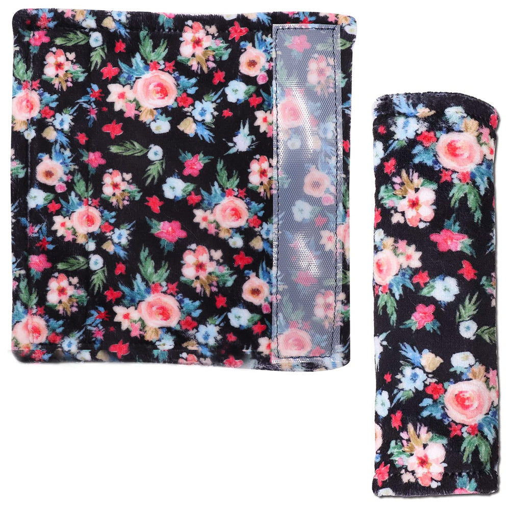 SWESEN baby car seat belt cover floral soft protects skin from belt rubbing