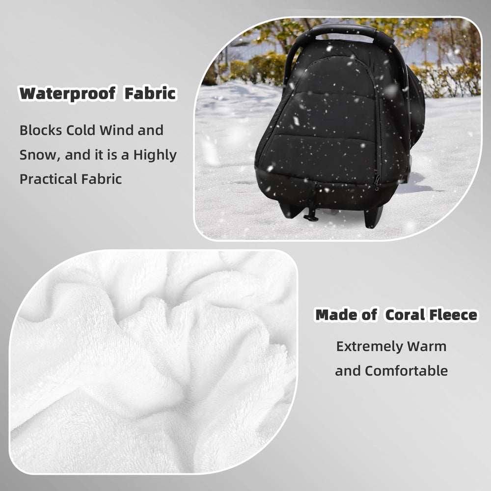 SWESEN baby car seat cover features a zipper design for easy access