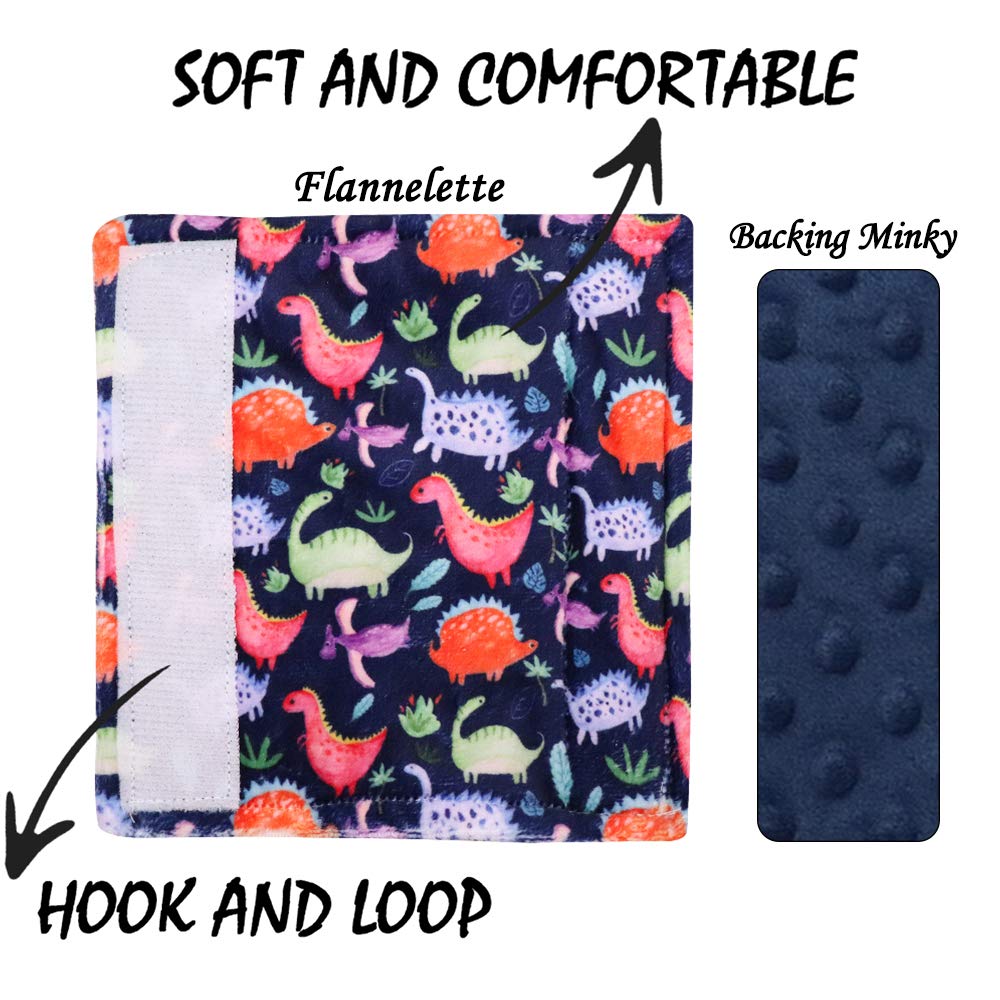 SWESEN dinosaur shoulder pad soft fabric reduces chafing on stroller straps.