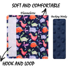 SWESEN dinosaur shoulder pad soft fabric reduces chafing on stroller straps.