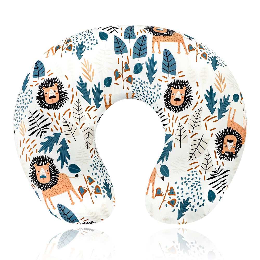 SWESEN lion nursing pillow cover closeup emphasizes ultra-soft fabric for baby's comfort.