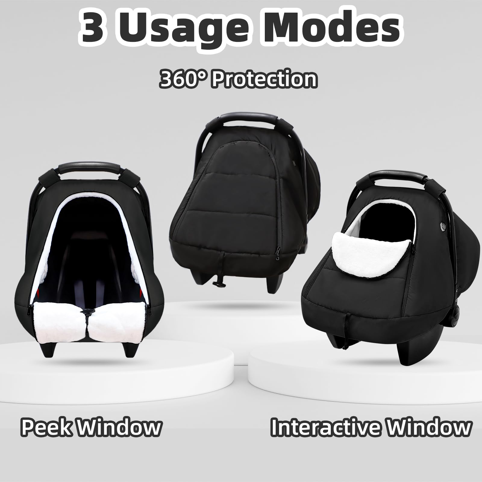 SWESEN stroller-ready winter cover keeps baby snug on outings