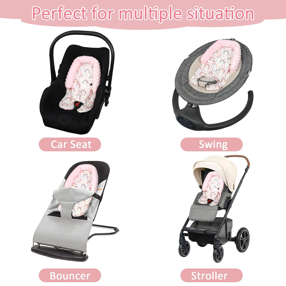 SWESEN versatile cushion fits car seats, strollers, swings, and bouncers for on-the-go use.