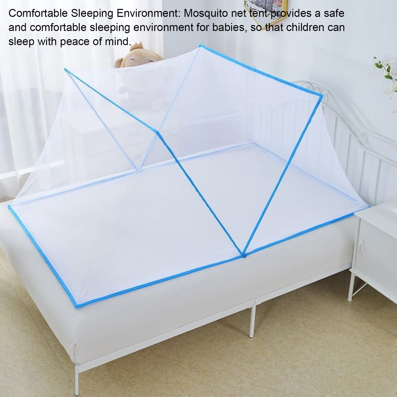 SWOQ mosquito net tent travel case demonstrates compact storage and easy transport.