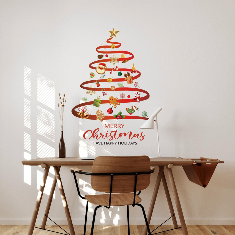 SWORNA gold and red accents decal adds rich color to any room.