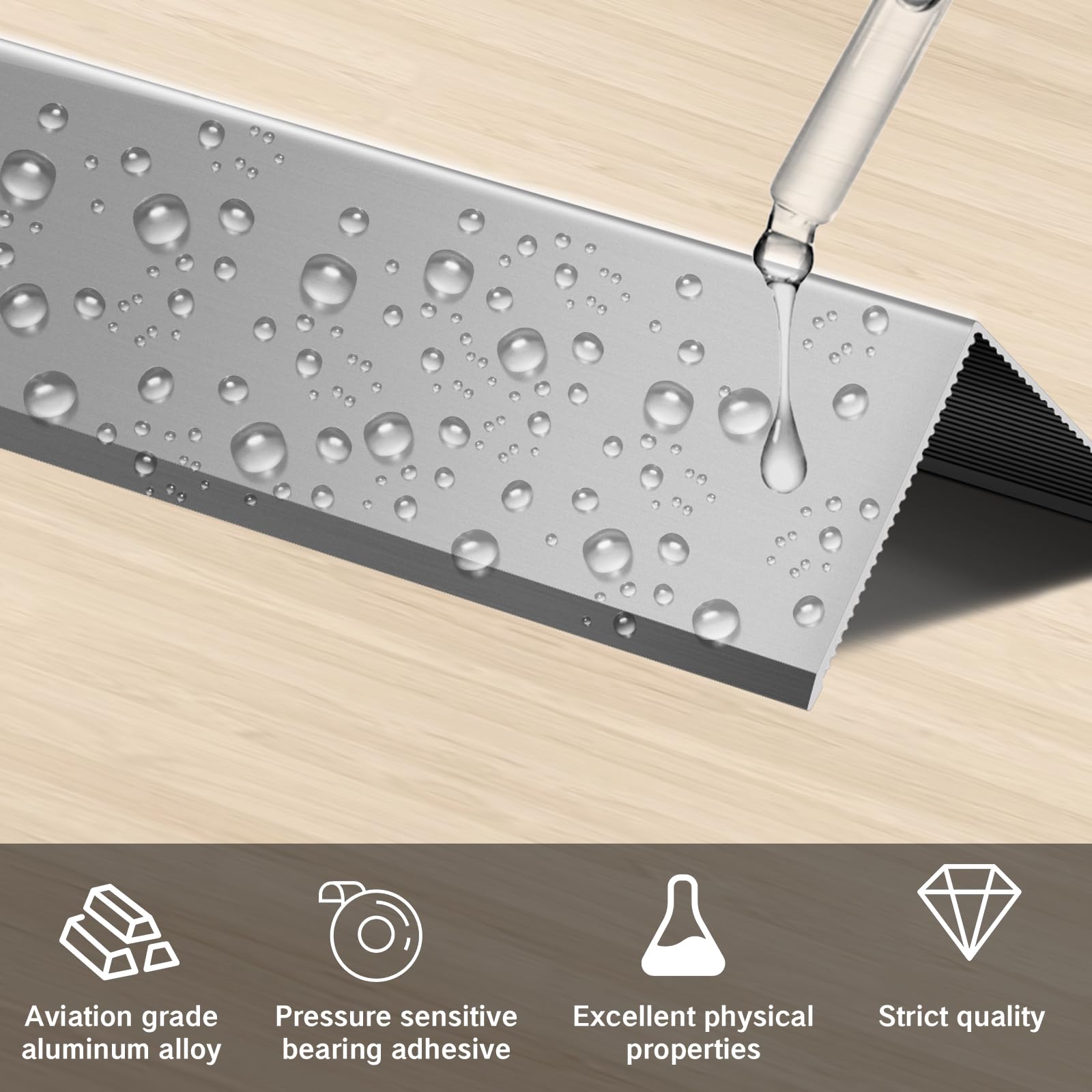 SWPEC corner guard used in kitchen and living spaces to guard tile and metal walls.