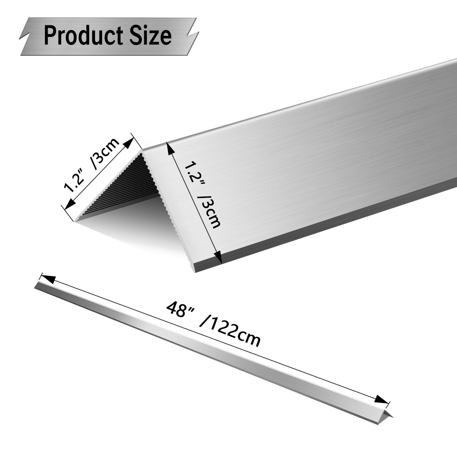 SWPEC metal corner protector close-up texture showing rust-resistant aluminum surface.