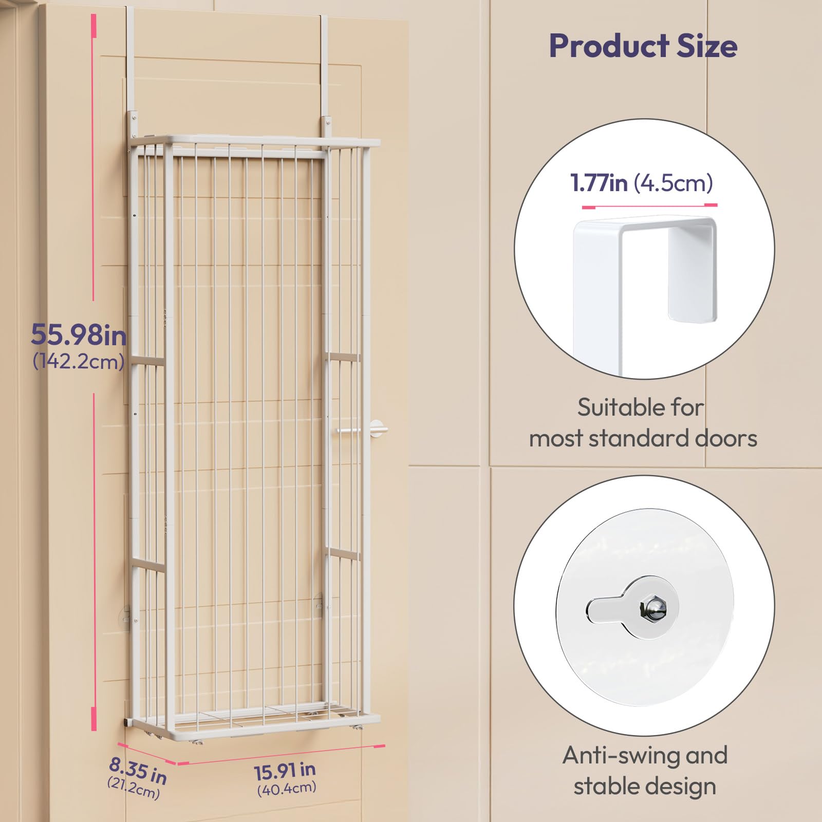 SWTYMIKI elastic-net close-up highlights breathable, durable design for clutter-free storage.