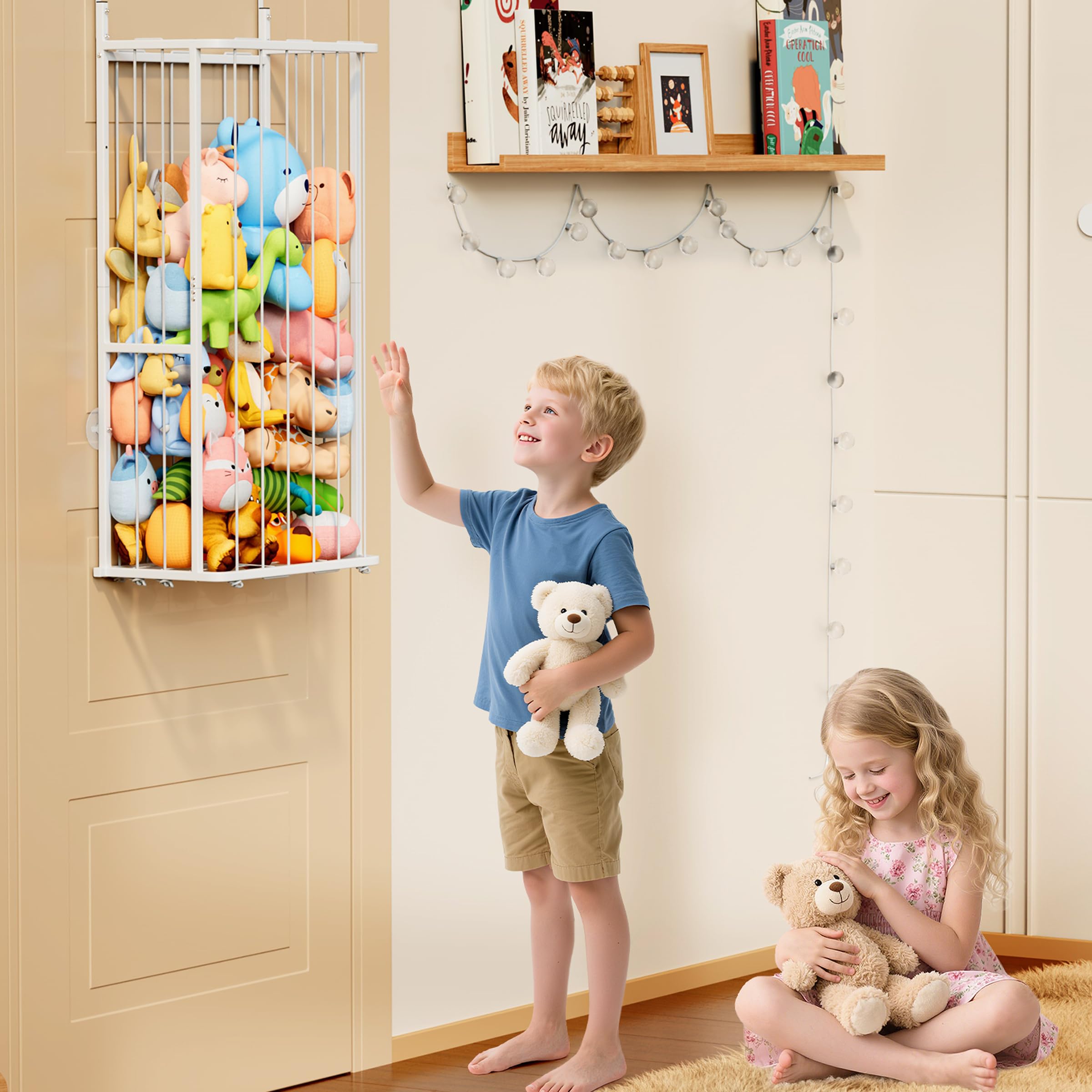 SWTYMIKI plushies organizer with easy-access design promotes independent cleanups