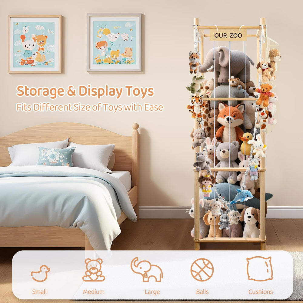 SXBSXB stuffed animal zoo hanging chain enables versatile toy display