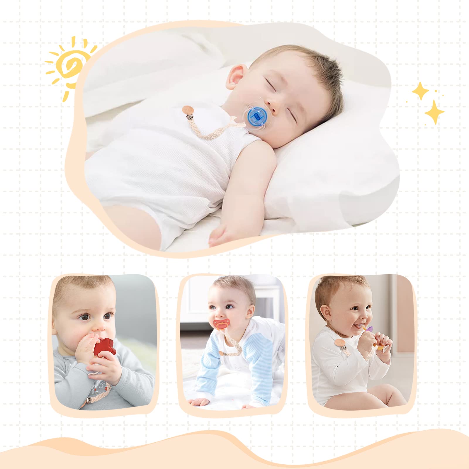 Symbolife pacifier clip as a thoughtful baby shower or birthday gift.