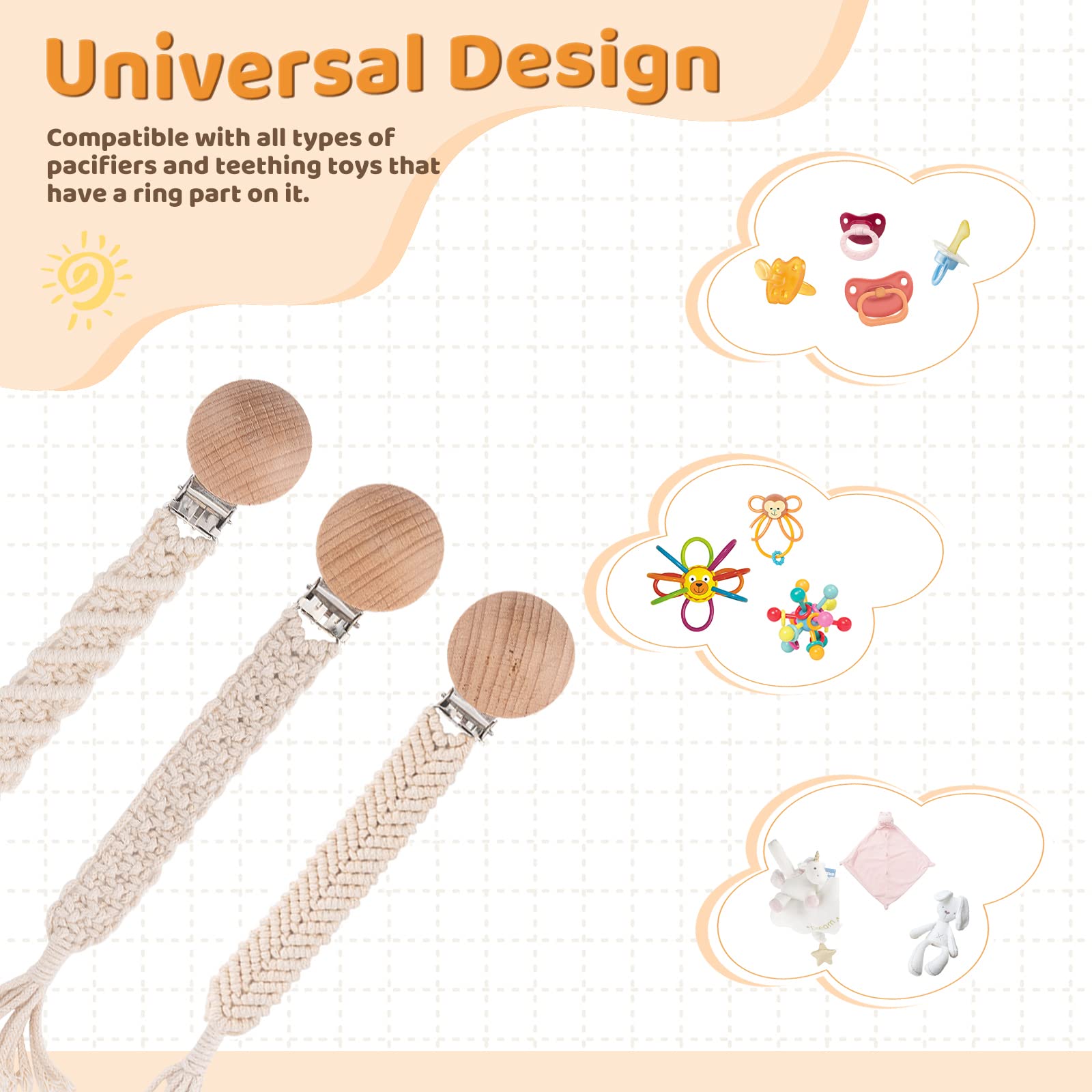 Symbolife pattern-3 clip highlights a stylish daily accessory for baby.