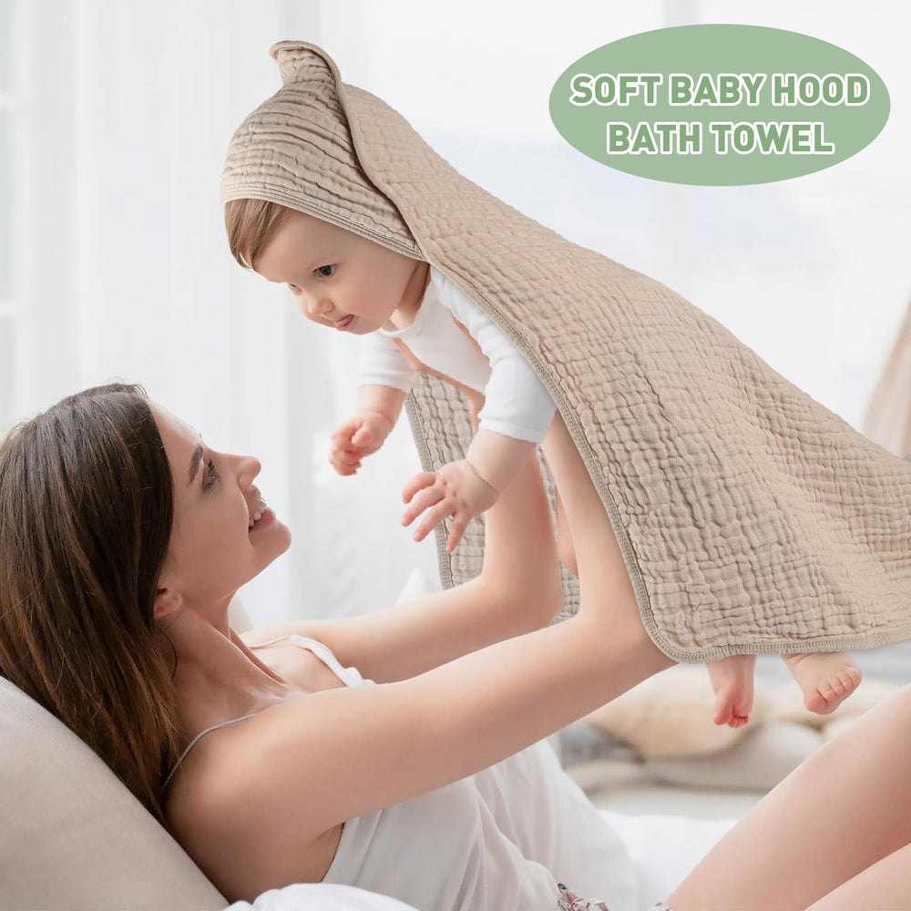 Synrroe baby towel multiuse—swaddle, burp cloth, or nursing cover.