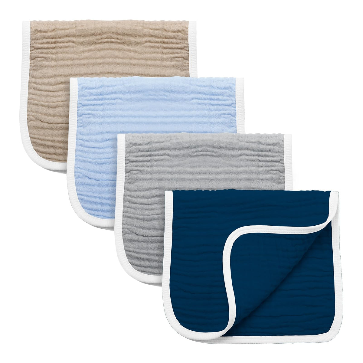 Synrroe burp cloths with six-layer muslin for high absorption and softness