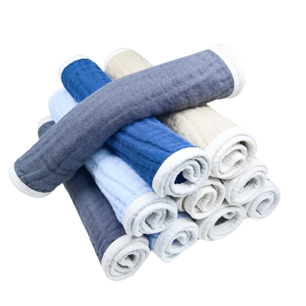 Synrroe burp cloths come in multiple colors to match baby gear.